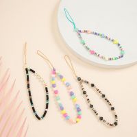 2022 New Mobile Phone Strap Lanyard Colorful Smile Pearl Soft Pottery Rope for Cell Phone Case Hanging Cord for Women