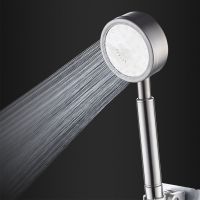 ✉♘ 304 Space Aluminum Shower Head Bathroom Pressure High Water Saving Technical Insulation Spray Rainfall Nozzle Filter Accessories