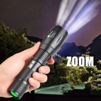 Led flashlight Ultra Bright torch L2/V6 Camping light 5 switch Mode waterproof Zoomable Bicycle Light use 18650 battery Rechargeable  Flashlights