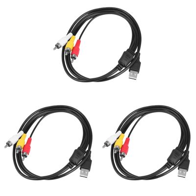 3X 3 RCA to USB Cable