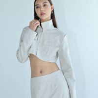 AIMER LUXE - Essential Crop Zip Jacket