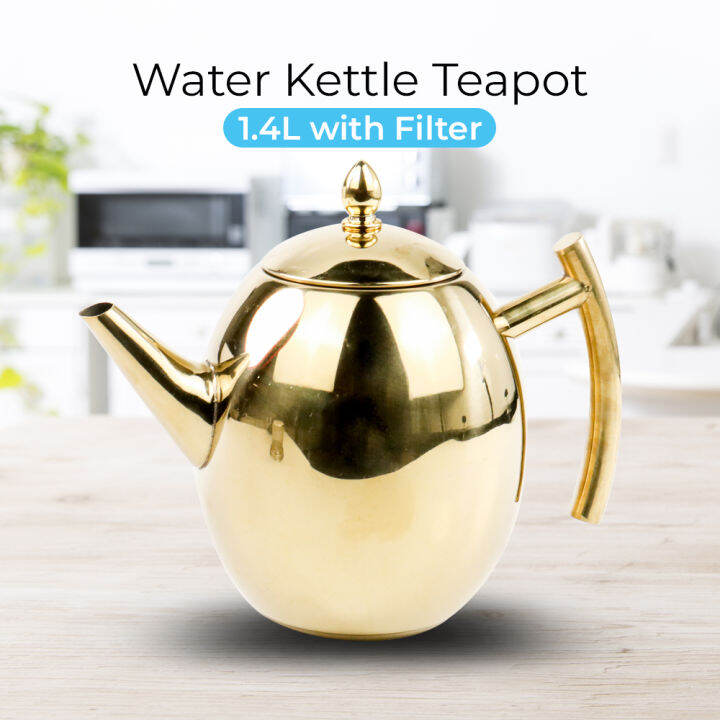 Kashi Kettle Teko Air Teh Kopi Water Kettle Teapot 1.4L with Filter