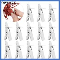 OWMXZL 50pcs โลหะสำหรับตกแต่ง คลิปโลหะขนาดเล็ก เงินสีเงิน 50ชิ้นค่ะ คลิปติดแน่น ที่มีคุณภาพสูง ทนทานต่อการใช้งาน คลิปดอกไม้คริสต์มาส คริสมาสต์