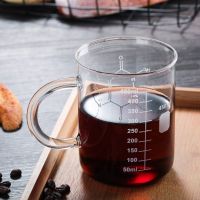 hotx【DT】 Caffeine Beaker Mug Graduated with Handle Borosilicate Glass Multi-Function Food Grade Measuring Cup