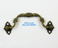 ﹍▪ 20 Pieces Antique Brass Furniture Handle Cabinet Knob Jewelry Box Handle Knob Drawer Pull / 90x37mm