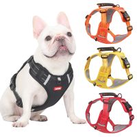 【FCL】☍ Harness for Small Large Dogs Adjustable Safety Lead Straps Reflective Dog Harnesses French Bulldog Walking