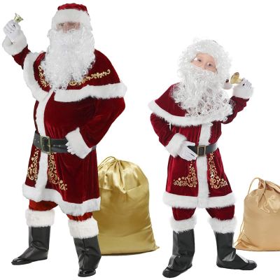 New✉✆┋ ชุดคริสต์มาสผู้ใหญ่ ชุดคริสต์มาสเด็กผู้ชาย ชุดคอสเพลย์คริสต์มาส ชุดซานตาคลอส
