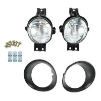 Front Bumper Fog Light Assembly, 1 Set Of Fog Light and Fog Light Trim Cover for Dodge Ram Pickup Truck Accessories