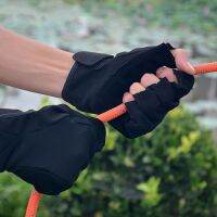 （AT）ถุงมือกันลื่น GoodHalf Finger ปีนเขากลางแจ้ง RopeMountaineering Cycling Downhill Fishing Equipment