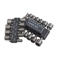 【SAVAGE Hardware Tools】 Power Nut Driver Hex Shank เจาะบิต14ชิ้นอะแดปเตอร์ซ็อกเก็ตประแจสกรูเครื่องมือ5มม. 13มม. อะแดปเตอร์แม่เหล็ก Shank สกรูเจาะ