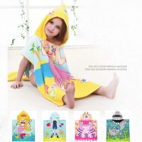 Cartoon Child Kid Hooded Cloak Infant Bathrob Baby Bath Towel Robe Boy Girl Beach Robe Soft Poncho Muslin Baby Blanket Squares