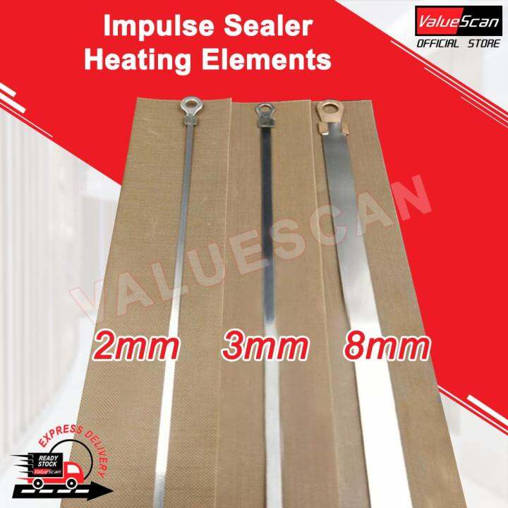Impulse sealer Heating Strip & High Temperature Sealing Cloth 2mm 3mm 8mm Sealing Machine