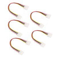 5pcs Molex Extension Cable 4 Pin 5.25 Male To Female Ide Psu Internal Pc Power 20cm Cable Extension Cable