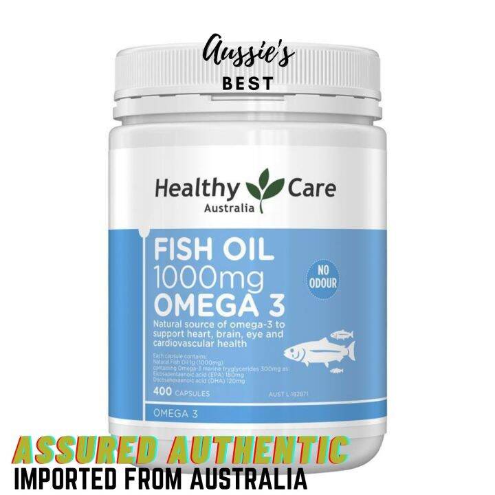 HEALTHY CARE AUSTRALIA OMEGA 3 1000mg FISH OIL 400 capsules | Lazada PH