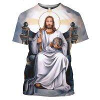 Top Christ Jesus Shirt Men Women 3D Printing Religion God Manga Tee Daily Harajuku Cosplay Cool Short Sleeve Streetwear