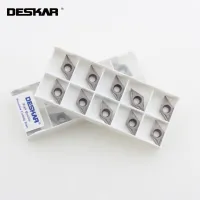 10PCS DESKAR DCMT11T304 FG HQ MT PS LF90 Cermet Turning Tools เครื่องกลึง CNC เครื่องตัดชิ้นส่วนเครื่องมือตัด DCMT ใบมีดเดิม