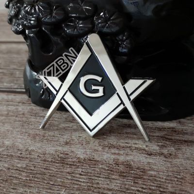 【CC】 Masonic Car Badge Emblems mason freemason BCM31  Compass And G 6x7cm retro personality decoraction