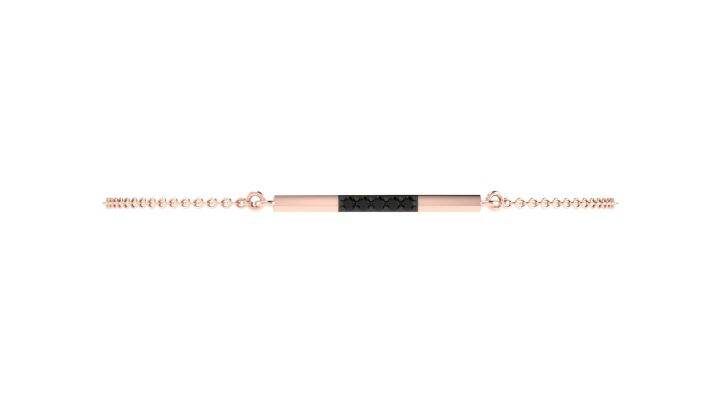 สร้อยข้อมือทอง-18kt-ประดับเพชรสีดำ-น้ำหนักรวม-0-04-กะรัต