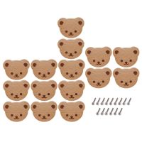 Furniture Knobs Wooden Drawer Knobs Wooden Cupboard Knobs Bear Drawer Knobs for Kids, Dresser, Drawers,Kitchen