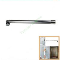 Stainless steel Shower Glass door fixed rod/clipBathroom glass support barPlane fixedAdjustable lengthshower accessories