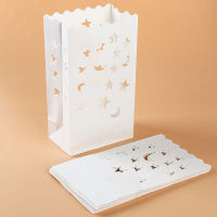 10Pcs Wedding Heart Tea Light Holder Luminaria Paper Lantern Candle Bag Home Romantic Wedding Party Decoration Supplies