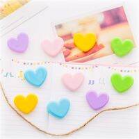 20pcs Fashion Candy Color Heart Plastic Clips Coffee Shop Bar Photo Wall Book Mark File Folder School Office Supply Student Gift