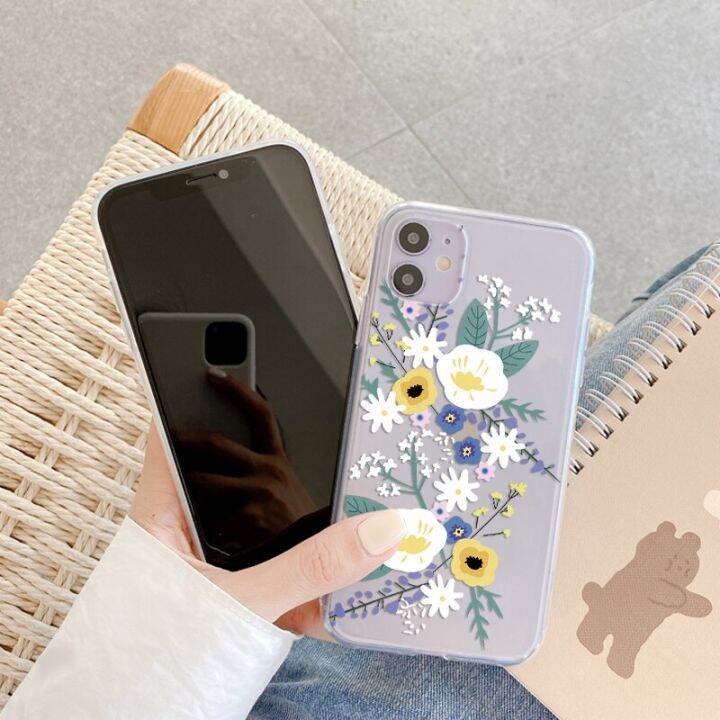 luxury-fashion-flower-transparent-phone-case-for-iphone-12-14-pro-max-mini-11-13-x-xs-xr-7-8-plus-6-6s-se-3-2020-2022-cute-cover