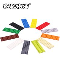 Marumine 4X1บล็อกตึกขนาดเล็ก2แผ่นฐานลายจุด3029อิฐ MOC 10ชิ้นของเล่นการศึกษาคลาสสิก DIY สำหรับเด็ก