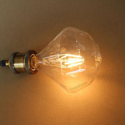 LED Diamond Shape G95 Vintage Edison Light 220V E27 Warm White Retro Led bulb