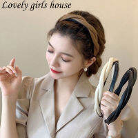 【♡Lovely girls house♡】ที่คาดผมกระเป๋าเก็บไดร์เป่าผมหนัง PU สไตล์เกาหลีแบบย้อนยุคที่เรียบง่ายไม่ลื่นที่รัดผมสำหรับเครื่องประดับผมแฟชั่นสำหรับผู้หญิง