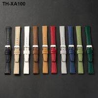 leather watch straps for men and women straps chain accessories pin buckle butterfly waterproof soft silicone