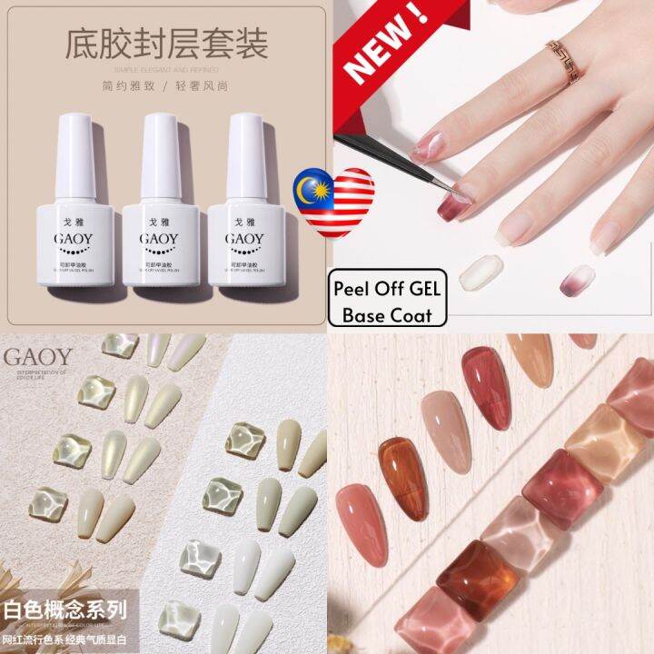 GAOY Sheer Series Nail Polish, White Series Nail Polish, Top Coat, Base