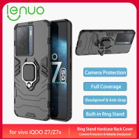 LENUO เคส เคสโทรศัพท์ vivo iQOO Z7 Z7x 5G Case Slim Heavy Duty Hardcase Camera Protection Back Cover with Ring Stand