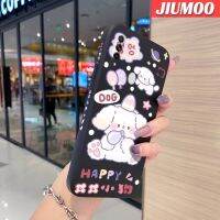 JIUMOO เคส A8สำหรับ OPPO A31 2020เคสลายการ์ตูนแฮปปี้ด็อกดีไซน์ใหม่นิ่มเคสมือถือบางเคสขอบสี่เหลี่ยมด้านข้างเป็นซิลิโคนเคสป้องกันการกระแทก