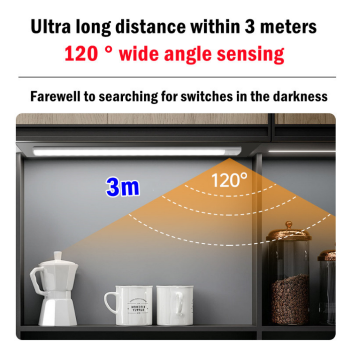 ร้อน-uookzz-ตู้แสง-usb-ชาร์จ-motion-sensor-ไฟ-led-สำหรับห้องครัวตู้เสื้อผ้าตู้แสง10เซนติเมตร20เซนติเมตร40เซนติเมตร60เซนติเมตร-led