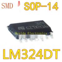 10Pcs ใหม่ SMD LM324DT SOIC-14ชิป4ทิศทางเครื่องขยายเสียง