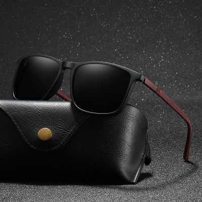 Luxury Square Vintage Polarized Sunglasses For Men Women Fashion Travel Driving Anti-glare Sun Glasses Male TR90 Eyewear UV400 Cycling Sunglasses