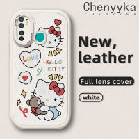 เคส Chenyyka สำหรับ Infinix ขายดี9 Pro X655C ร้อน9 Play X680การ์ตูนน่ารัก Hello Kitty ดีไซน์ใหม่นิ่มเคสโทรศัพท์หนังนิ่มป้องกันกล้องคลุมทั้งหมดเคสสีกันกระแทกขอบนิ่ม