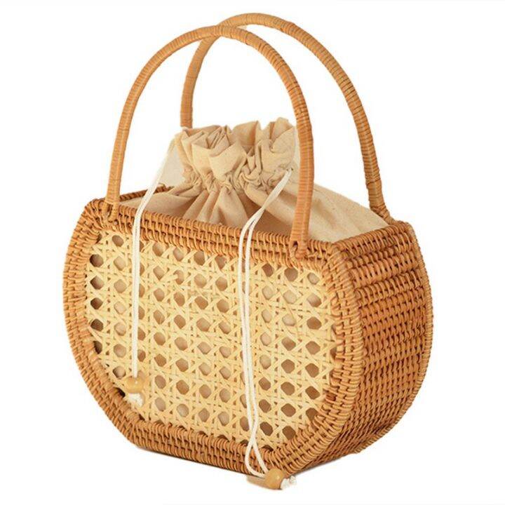 vintage-hand-basket-for-picnic-basket-travel-hand-woven-rattan-handbag-semicircular-stitching-inner-pocket