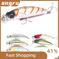 ANGRU4598 Crankbaits หลากสีจัดการกับปลาตะขอเหยื่อปลาซิวลอยน้ำได้เหยื่อตกปลารูปปลาตกเล็กฤดูหนาว