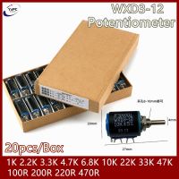 【CW】 20pcs WXD3 12 multi turn Potentiometer 6.8K 1K 2K2 3K3 4K7 10K 100R 200R 220R 470R 2.2K 3.3K 4.7K 47K slide rheostat