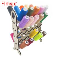 50 Spools Sewing Embroidery Thread Rack Organizer Detachable Wooden Thread Holder Wall Hanging Cones Stand Shelf Tool