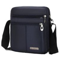 【Ready Stock】 ◑ C23 Waterproof Sling Bag Men Shoulder Bag 5 Zippered Pockets Large Capacity Multi Use Anti-Theft Men Crossbody Bag