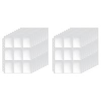 100X Pockets Double-Sided Trading Card Pages Sleeves 9-Pocket Clear Plastic Game Card Protectors for Fit 3 Ring Binder