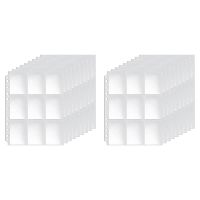 100X Pockets Double-Sided Trading Card Pages Sleeves 9-Pocket Clear Plastic Game Card Protectors for Fit 3 Ring Binder