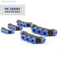 ♨ 5 Way Pneumatic Fitting Pipe Connector Tube Air Quick Fittings Water Push In Hose Couping 4mm 6mm 8mm 10mm 12mm PK