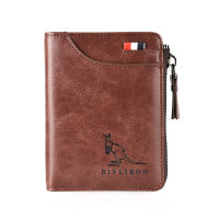 Man Wallet Zipper Coin Purse RFID Blocking Short Business Card Holder Money Bag Wallet Mens Leather Wallets Male