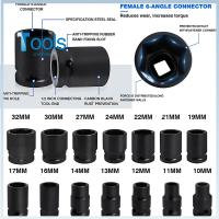 เครื่องมือ421จัดเก็บ14ชิ้น6PT Hex บล็อกหัวน็อตตื้น S 1/2 "นิ้ว10Mm-32Mm ชุดชุดประแจพกพาต้านทานการกัดกร่อนตื้นไดรฟ์ประแจซ็อกเก็ตพลาสติก