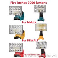 ☋✲❒ rfefefewfeerew 5 polegada 2000 lumens 18v led lanterna interior ar livre holofotes luz para makita dewalt/milwaukee/bosch com de trabalho usb