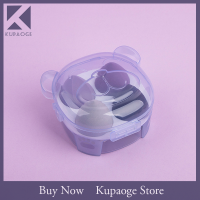 [Kupaoge] 4pcs Makeup blender เครื่องสำอางพัฟแต่งหน้าฟองน้ำพร้อมกล่องเก็บของ